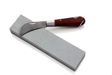 knife and sharpening stone