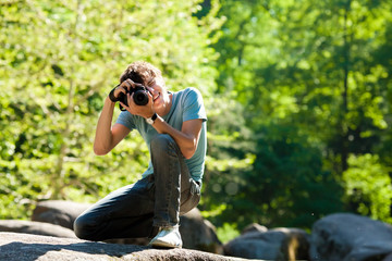 man with a camera