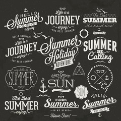 Typographic elements for Summer