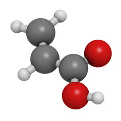 acrylic acid molecule, polyacrylic acid (PAA, carbomer) building
