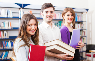 Group of happy students