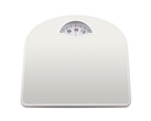 Bathroom scale with clipping path