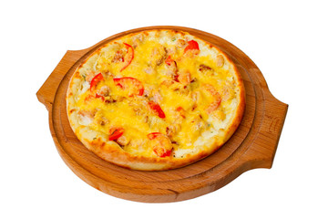 isolated dinner fast crust baked pizza food cheese italian tomat