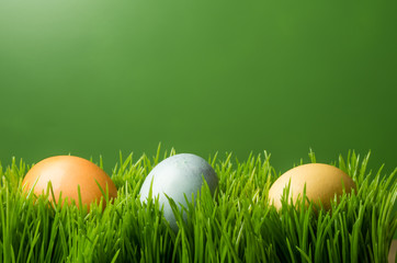 Naturally dyed Easter eggs for holiday