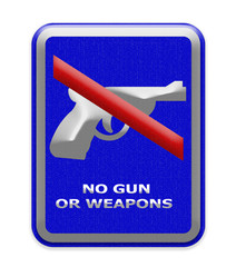 No gun or weapon sign