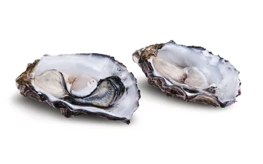 Fotobehang Fresh opened oysters © Lev