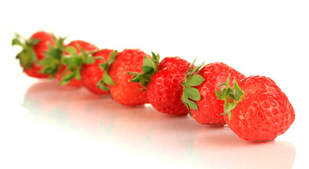 Fresh strawberry isolated on white