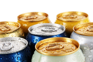 Metal tin isolated on white