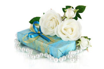 Romantic parcel isolated on white
