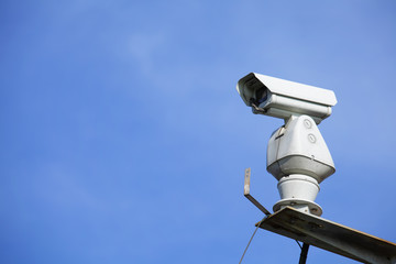 CCTV with blue sky