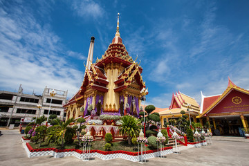Obraz premium Ancient buddist crematory in Wat Chai mong kol. Thailand,