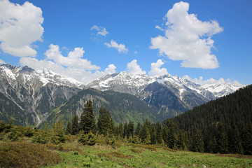 Fototapeta na wymiar Klostertal in Vorarlberg. Österreich