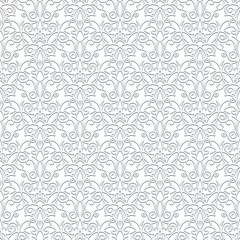 Foto op Plexiglas Witte kanttextuur, naadloos patroon © buia_gatta
