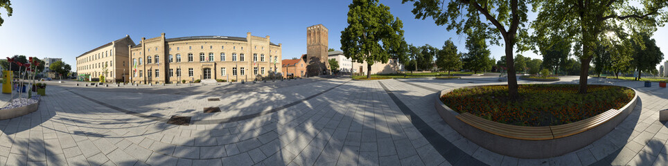 Rathausplatz in Prenzlau als 360 Grad Panorama
