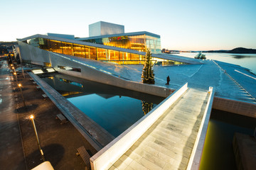 Oslo Opera House Norway - obrazy, fototapety, plakaty