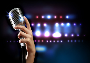 audio microphone retro style