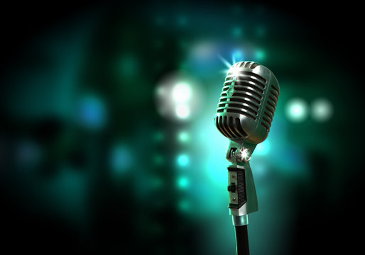 audio microphone retro style