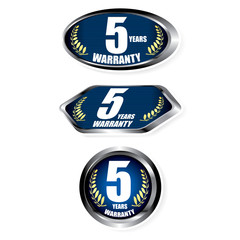 5 Years warranty  concept vector