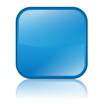 BLANK vector button (blue icon symbol template web internet)