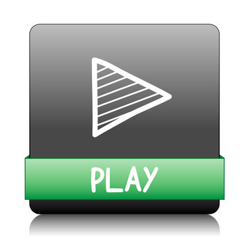 "PLAY" Web Button (video watch listen music live media player)