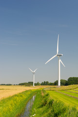 Wind Turbines in agriculture landscape