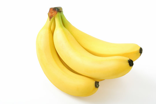 banane su sfondo bianco 