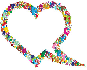 nuvoletta cartoon con alfabeto