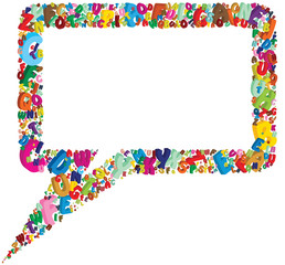 nuvoletta cartoon con alfabeto