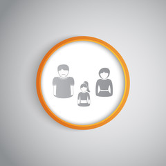 silhouettes of a family in a round cell