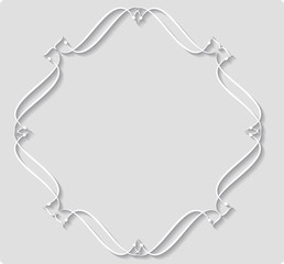 Paper frame on grey background