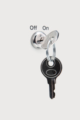 Metal keys in the keyhole