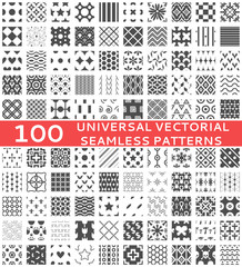 Universal different vector seamless patterns (tiling)