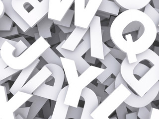 letters of the English alphabet.