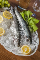 Trout in mediterranean composition