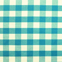 blue checkered tablecloth