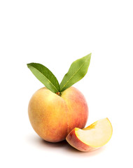 peach isolated on white background