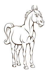 Obraz na płótnie Canvas Cartoon pony