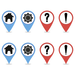 set of web indexes of different colors