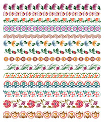 Colored floral borders