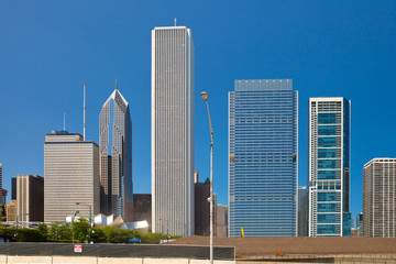 City of Miami, Florida cityscape of downtown  buildings