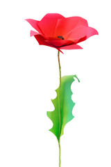 Fototapeta premium Origami poppy flower