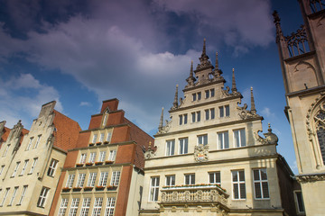 Fototapeta na wymiar Muenster Germany City buildings