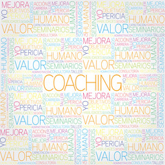Coaching concept related words in tag cloud