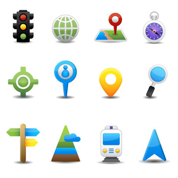 Location and map icons