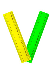 Alphabet rulers and protractors