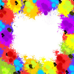 Colorful abstract inky splash background