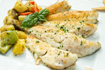 fish fillet with vegetables