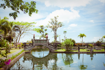 Fototapeta na wymiar Tirtagangga water palace on Bali island, Indonesia