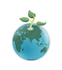 world growing plant go green