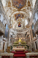 Fototapeta na wymiar Palermo - Presbytery of church La chiesa del Gesu
